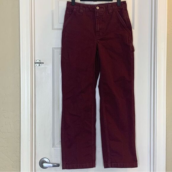 Aritzia TNA Cargo Pants Size 2 Cranberry Color - Picture 1 of 11